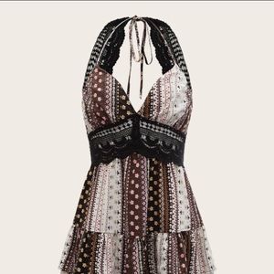 Floral Lace halter dress